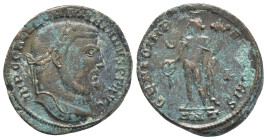 Maximinus II (310-313 AD). Antioch AE Follis (25mm 6,5 g) Obv: IMP C GAL VAL MAXIMINVS P F AVG Laureate head of Maximinus II to right. Rev: GENIO IMPE...