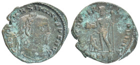 Maximinus II Daia AD 310-313. Cyzicus Follis Æ (25mm., 7,0 g). GAL VAL MAXIMINVS P F AVG, laureate head right / IOVI CONSERVATORI AVGG, Jupiter standi...