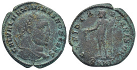 Maximinus II Daia, as Caesar AD 305-308. Nicomedia Follis Æ (26mm., 7.3 g). GAL VAL MAXIMINVS NOB CAES, laureate head right / GENIO CAESARIS CMH, Geni...