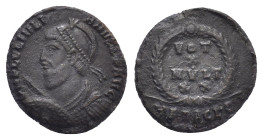 Julian II ‘The Apostate' (361-363). AE (20mm, 2.9 g). Heraclea, Obv: D N FL CL IVLIANVS P F AVG, Helmeted and cuirassed bust left, spear in right hand...