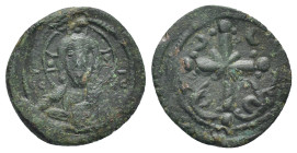 Anonymous (attributed to Nicephorus III). Ca. 1078-1081. AE "Class I" anonymous follis (25mm, 5.4 g). Constantinople mint. IC-XC, Nimbate bust of Chri...