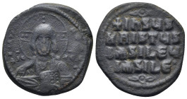 Anonymous Folles, time of Basil II & Constantine VIII (976-1025) AE Follis (28mm, 10.5 g) Constantinople.
Obv: +EMMA-NOVHΛ/ IC XC Bust of Christ Panto...