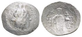 Alexius I Comnenus (1081-118 AD) Philippopolis AR Billon-Aspron Trachy (26mm, 4.0 g) Obv: + KЄ BOHΘ AΛЄΞIω / IC - XC. Christ seated facing on throne w...