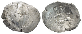 Alexius I Comnenus (1081-118 AD) Philippopolis AR Billon-Aspron Trachy (26mm, 4.3 g) Obv: + KЄ BOHΘ AΛЄΞIω / IC - XC. Christ seated facing on throne w...
