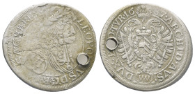 Austria, Holy Roman Empire. Leopold I, AR, 6 Kreuzer (26mm, 3.3 g)