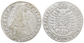 Austria. Leopold I. 15 kreuzer. 1662. Viena. Ar. (29mm, 6.3 g)