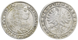German States, Silesia-Liegnitz-Brieg (Duchy). Ludwig IV AR 15 Kreutzer. Brieg mint, 1662. (29mm, 6.2 g)