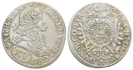 Habsburg. Leopold I. (1657-1705). AR 15 Kreuzer 1674 (28mm, 5,5 g)