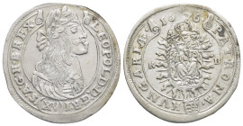 Hungary. Leopold I, AD 1674-1696. AR, 15 Kreuzer. (30mm, 6.3 g)
