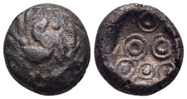 CELTIC COINS / KELTEN. Germania. Vindelici. Billon Stater (1st century BC).

Obv: Triquetrum within wreath.
Rev: Cult rings within zigzag wreath.

LT ...