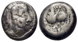 CELTIC COINS / KELTEN. Eastern Celts. Imitations of Philip II of Macedon (2nd - 1st century BC). Tetradrachm. "Dachreiter" type.

Obv: Stylized laurea...