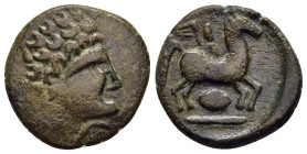 CELTIC COINS / KELTEN. Eastern Celts. Imitations of Philip II or Alexander III 'the Great' of Macedon (3rd-2nd centuries BC). Ae.

Obv: Laureate head ...