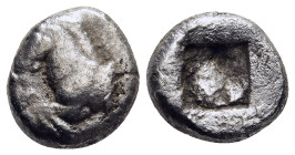 THRACE. Maroneia. Tetrobol (circa 530/20-500 BC).

Obv: Forepart of bridled horse left / Irregular incuse square. 

Schönert-Geiss 4–5 var.; SNG Copen...