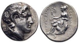 KINGS OF THRACE (Macedonian). Lysimachos (305-281 BC). Tetradrachm (struck circa 297/6-282/1 BC). Lampsakos.

Obv: Diademed head of the deified Alexan...