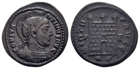 CONSTANTINE I 'THE GREAT' (307/10-337). Follis. Rome.

Obv: CONSTANTINVS AVG.
Laureate, helmeted and cuirassed bust right.
Rev: VIRTVS AVGG / P - ...