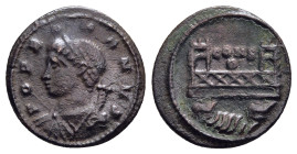 ANONYMOUS. Commemorative series (330-354). Follis. Constantinople.

Obv: POP ROMANVS.
Laureate and draped bust of the Genius Populi Romanis to left, w...