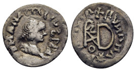 GEPIDS. In the name of Anastasius I (491-518). Quarter Siliqua. Sirmium.

Obv: D N ANASTASIVS P P AVG.
Diademed and cuirassed bust right.
Rev: INVICT ...