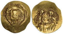 MICHAEL VIII PALAEOLOGOS (1261-1282). GOLD Hyperpyron. Constantinople.

Obv: Bust of the Virgin orans within city walls with six groups of towers.
Rev...