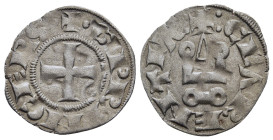 CRUSADER STATES. Frankish Greece. Achaia. Guillaume de Villehardouin (1246-1278). Denier Tournois. Glarenza (modern Kyllini in Elis).

Obv: Cross patt...