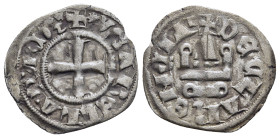 CRUSADER STATES. Frankish Greece. Achaia. Isabelle de Villehardouin (1297-1301). Denier Tournois. Glarenza (modern Kyllini in Elis).

Obv: Cross patté...