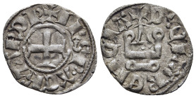CRUSADER STATES. Frankish Greece. Achaia. Philippe de Savoy (1301-1307). Denier Tournois. Glarenza (modern Kyllini in Elis).

Obv: Cross pattée.
Rev: ...