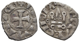 CRUSADER STATES. Frankish Greece. Achaia. Mahaut de Hainault (1316-1321). Denier Tournois. Glarenza (modern Kyllini in Elis).

Obv: Cross pattée.
Rev:...