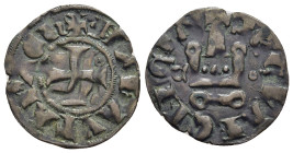 CRUSADER STATES. Frankish Greece. Achaia. Mahaut de Hainault (1316-1321). Denier Tournois. Glarenza (modern Kyllini in Elis).

Obv: Cross pattée.
Rev:...