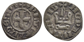 CRUSADER STATES. Frankish Greece. Despotate of Epirus. Philippe de Tarente (1296/8-1314). Denier Tournois. Lepanto.

Obv: Cross pattée.
Rev: Châtel to...