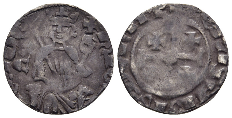 CRUSADER STATES. Cyprus. Hugh IV (1324-1359). Demi Gros.

Obv: King seated facin...