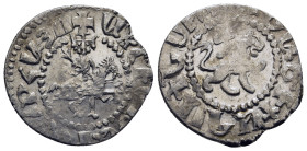 CILICIAN ARMENIA. Royal. Oshin. (1308-1320). Takvorin. Sis mint. 

Obv: Oshin on horseback riding right, head facing, holding lis-tipped scepter; cont...