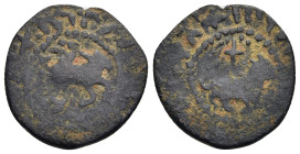 CILICIAN ARMENIA. Post Roupenian. Ae Takvorin (after 1375)

Obv: The king on horseback right. 
Rev: Lion walking right, cross on his back. 

Cf. Bed. ...