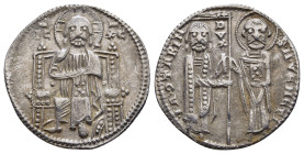 ITALY. Venice. Jacopo Contarini (1275-1280). Grosso.

Obv: IA COTARIN S M VENETI DVX.
Doge and S. Marco standing facing, holding banner between them.
...