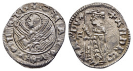 ITALY. Venice. Andrea Contarini (1367-1382). Soldino.

Obv: +ANDR'Q TAR' DVX
Doge kneeling left, holding banner; to left, F.
Rev. +•S• MARCVS• VENETI
...