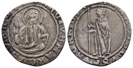 ITALY. Venice. Francesco Foscari (1423-1457). Grossone da 8 Soldi. 

Obv: •FRANCISCVS• FOSCARI DVX• 
The doge standing to left, holding banner. 
Rev: ...