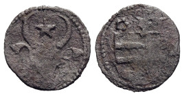 MOLDAVIA / MOLDAU. Alexander I. cel Bun (1400-1432). Half Grosh.

Obv: Auroch head, star between horns.
Rev: Divided shield with three bars and six...