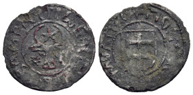 MOLDAVIA / MOLDAU. Bogdan III (1504-1517). Silvered Ae Grosh.

Obv: IW БОГДАN ВОЕВОДА ГОС.
Head of auroch between rosette and crescent, star betwee...