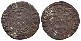 MOLDAVIA / MOLDAU. Stefan IV sau Stefanita (1517-1527). Silvered Ae Grosh.

Obv: Iω CTЄΦЯNЯ BOЄBOДЯ ΓOCΠO.
Coat-of-arms of Moldavia
Rev: ДЯP ЗЄMΛH...
