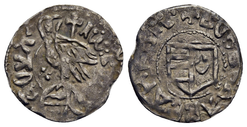 WALLACHIA. Radu I (1377-1383). AR Ducat or Dinar.

Obv: + BEЛИKБI BOЄBOДA.
Co...