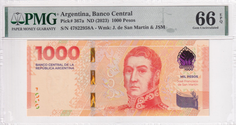 Argentina, 1.000 Pesos, 2023, UNC, p367a

PMG 66 EPQ

Estimate: USD 25-50