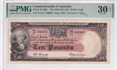 Australia, 10 Pounds, 1954/1958, VF, p32