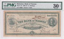 Bahamas, 4 Shillings, 1906/1916, VF, pA8