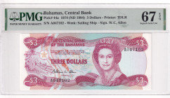 Bahamas, 3 Dollars, 1984, UNC, p44a