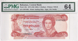 Bahamas, 5 Dollars, 1984, UNC, p45b