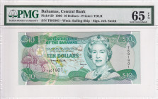 Bahamas, 10 Dollars, 1996, UNC, p59