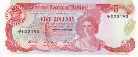 Belize, 5 Dollars, 1989, UNC, p47b