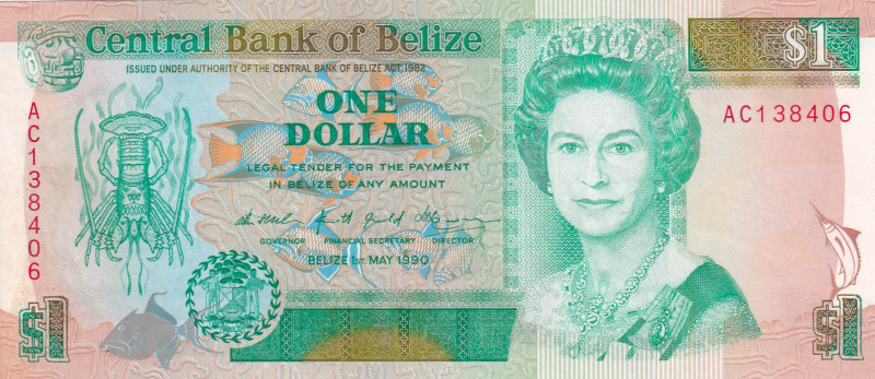 Belize, 1 Dollar, 1990, UNC, p51

Queen Elizabeth II Portrait

Estimate: USD...