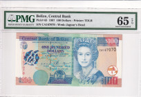 Belize, 100 Dollars, 1997, UNC, p65