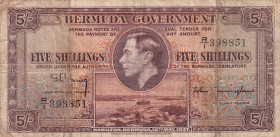Bermuda, 5 Shillings, 1937, VF, p8b