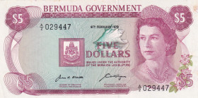 Bermuda, 5 Dollars, 1970, UNC(-), p24a