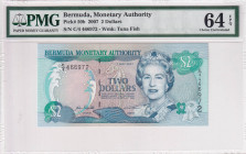 Bermuda, 2 Dollars, 2007, UNC, p50b